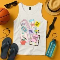 Cute Teacher Stuff School Life Tank Top thumb 4