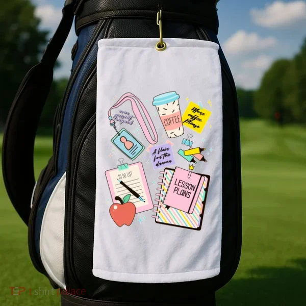 Cute Teacher Stuff School Life Golf Towel