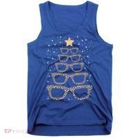 Christmas Tree Sunglasses Eyeglasses For Optometrist Xmas Funny Gift Tank Top thumb 0