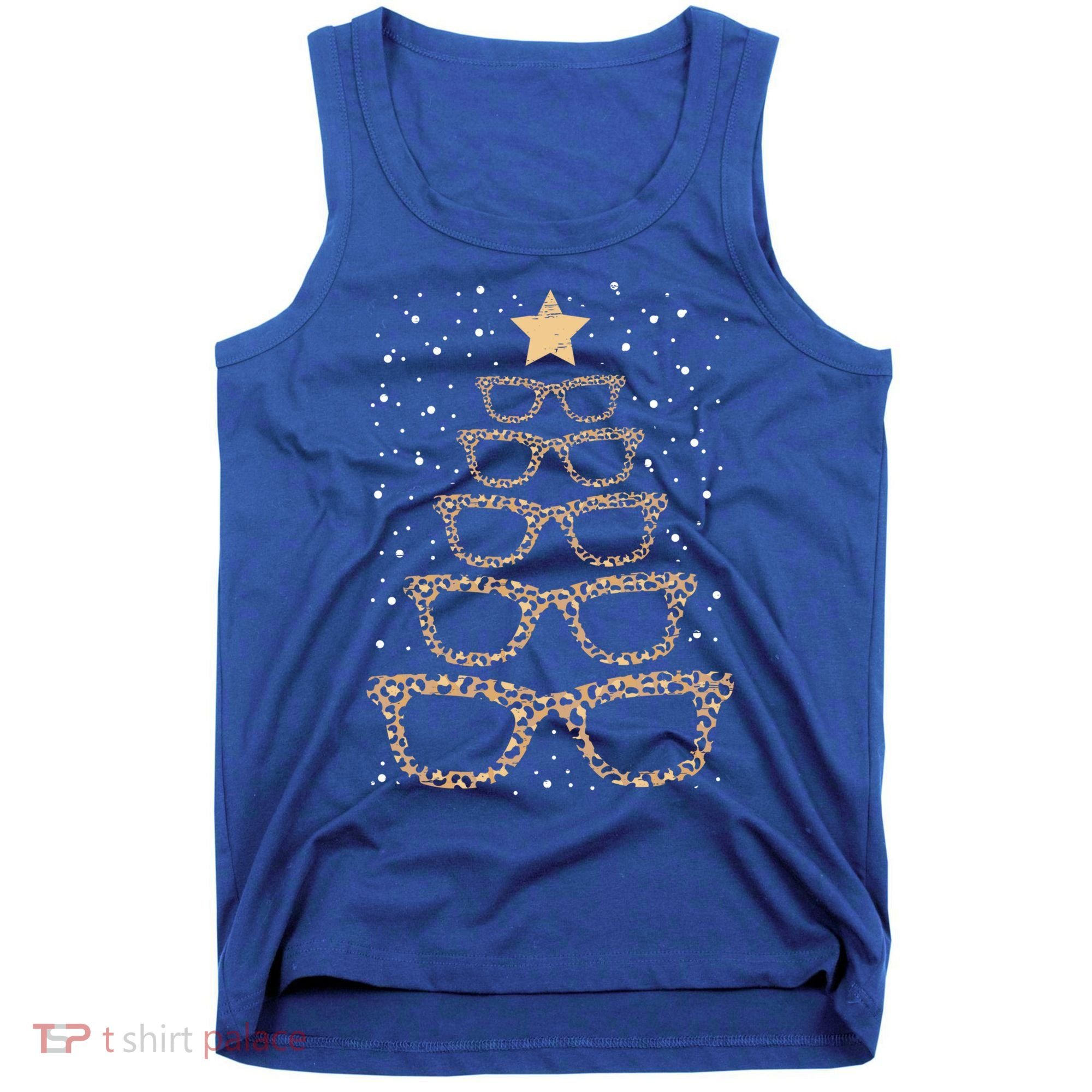 Christmas Tree Sunglasses Eyeglasses For Optometrist Xmas Funny Gift Tank Top