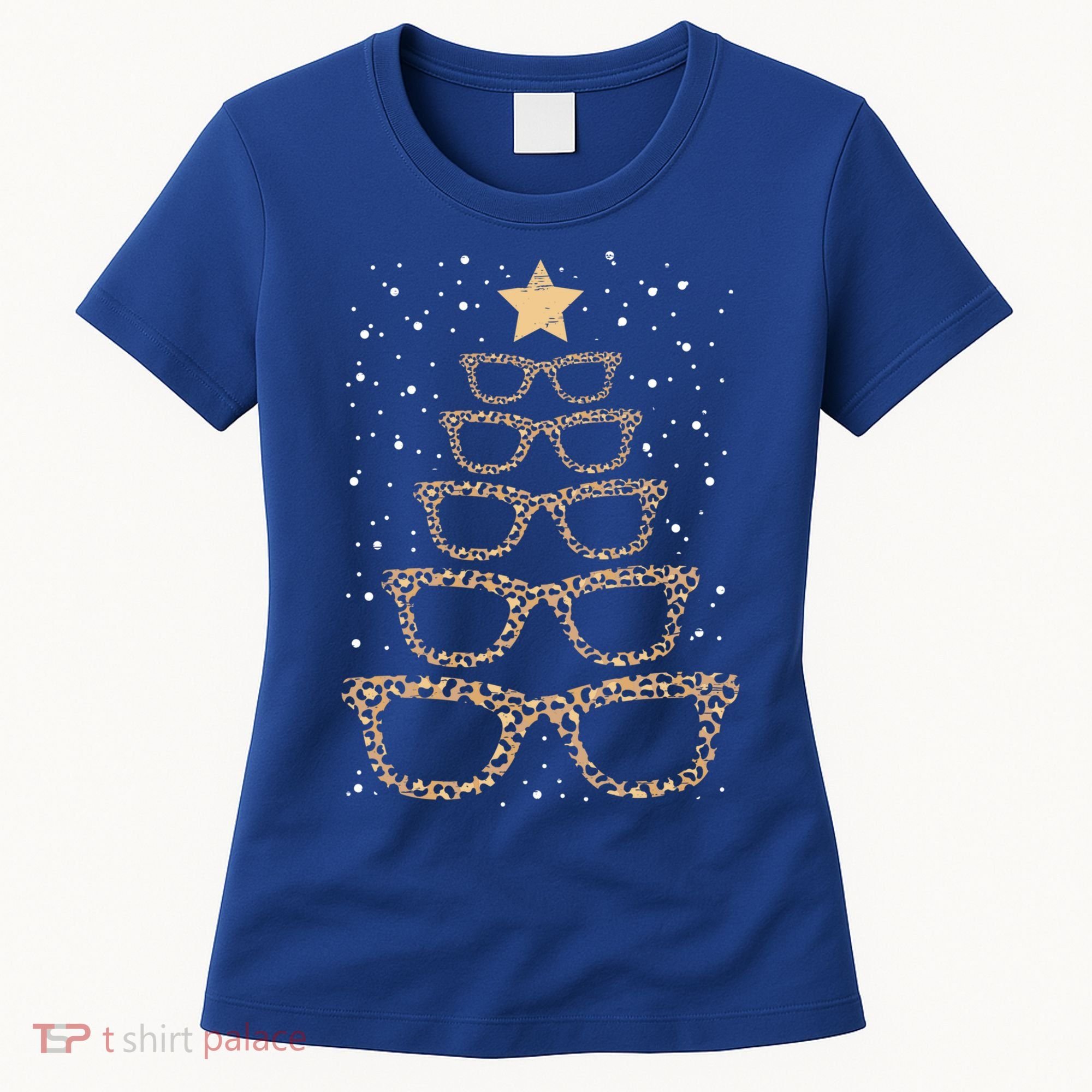 Christmas Tree Sunglasses Eyeglasses For Optometrist Xmas Funny Gift Women's T-Shirt