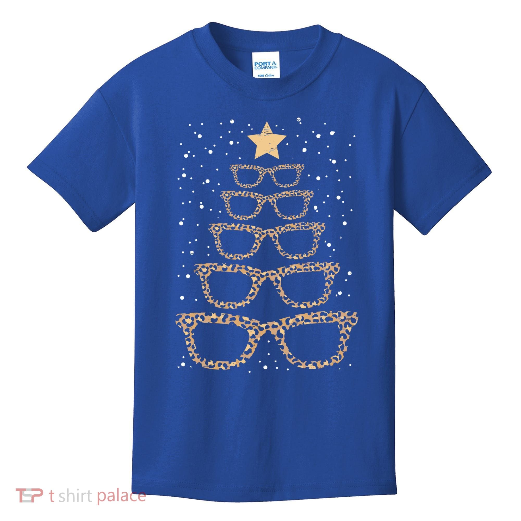 Christmas Tree Sunglasses Eyeglasses For Optometrist Xmas Funny Gift Kids T-Shirt