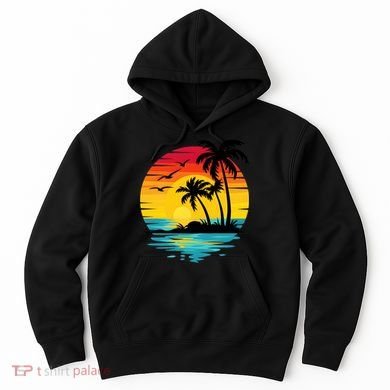 Coastal Tropical Sunset Beach Hoodie
