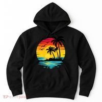 Coastal Tropical Sunset Beach Hoodie thumb 0