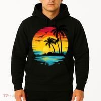 Coastal Tropical Sunset Beach Hoodie thumb 2