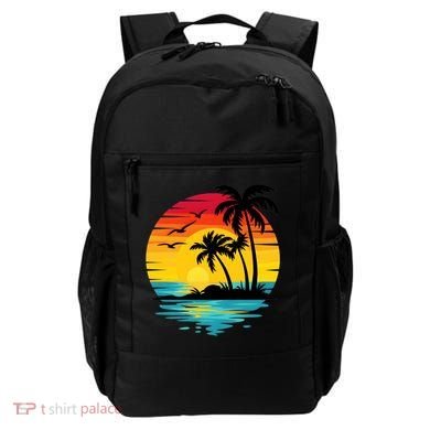 Coastal Tropical Sunset Beach Backpack
