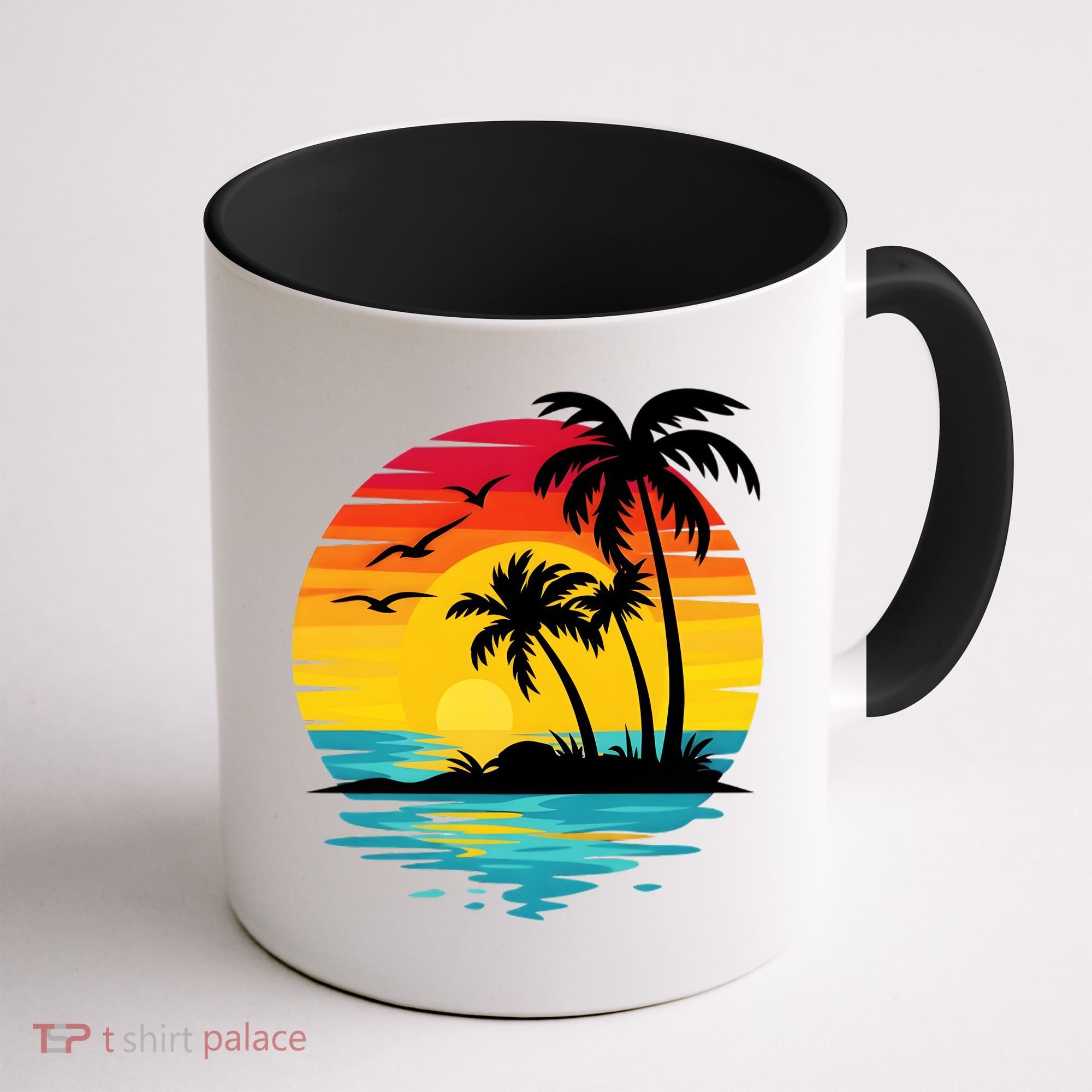 Coastal Tropical Sunset Beach Coffee Mug