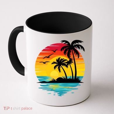 Coastal Tropical Sunset Beach Coffee Mug