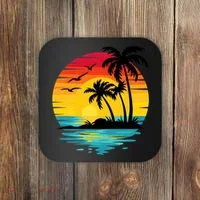 Coastal Tropical Sunset Beach Coaster thumb 0
