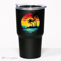 Coastal Tropical Sunset Beach Tumbler thumb 0