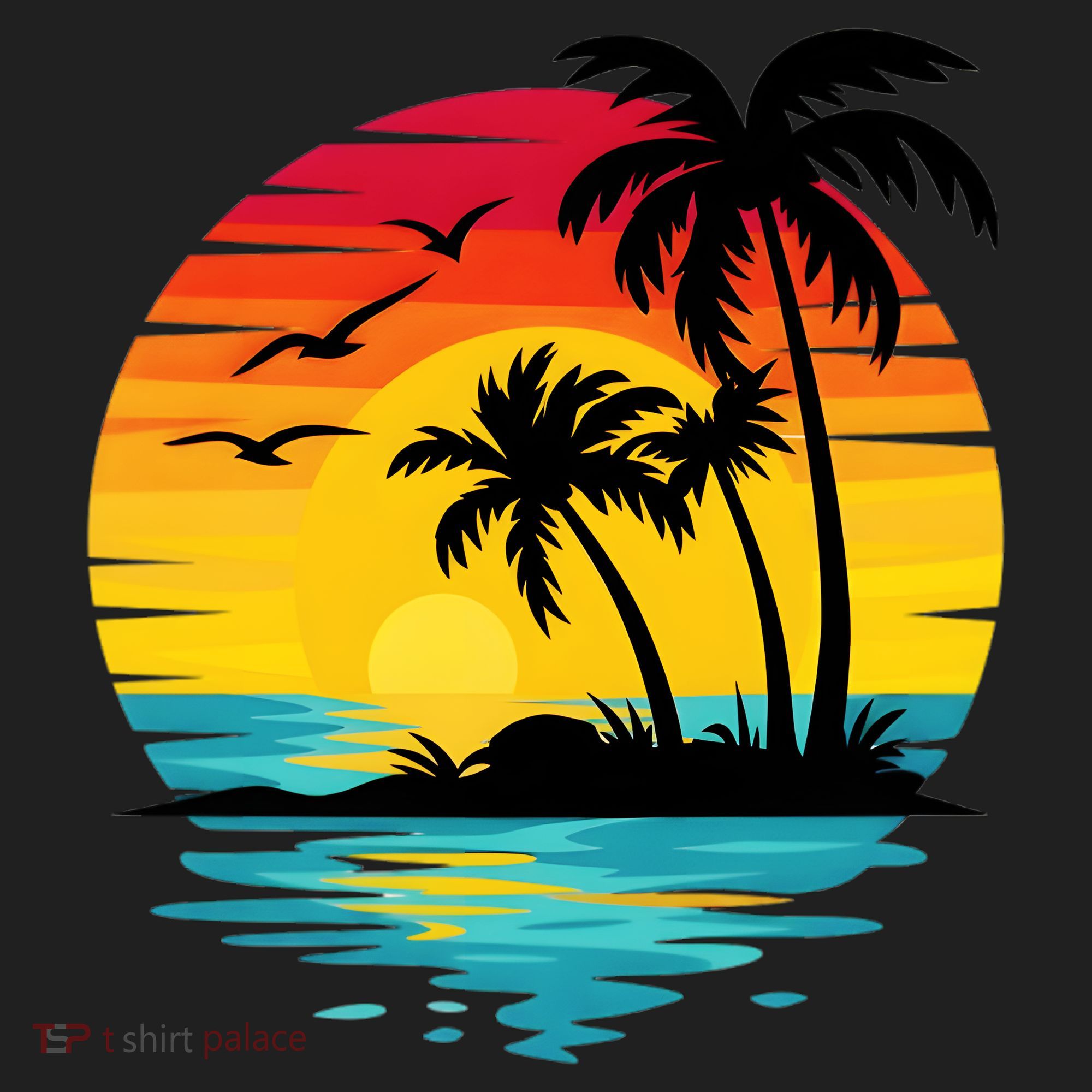 Coastal Tropical Sunset Beach Tumbler