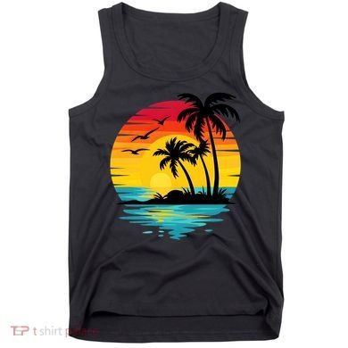 Coastal Tropical Sunset Beach Tank Top