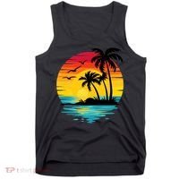Coastal Tropical Sunset Beach Tank Top thumb 0