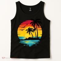 Coastal Tropical Sunset Beach Tank Top thumb 2