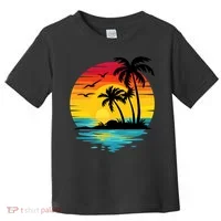 Coastal Tropical Sunset Beach Toddler T-Shirt thumb 0