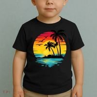 Coastal Tropical Sunset Beach Toddler T-Shirt thumb 2