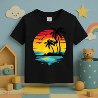 Coastal Tropical Sunset Beach Toddler T-Shirt thumb 3