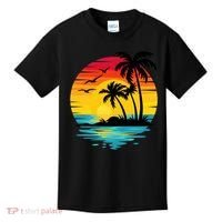 Coastal Tropical Sunset Beach Kids T-Shirt thumb 0