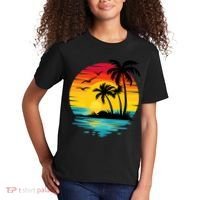 Coastal Tropical Sunset Beach Kids T-Shirt thumb 2