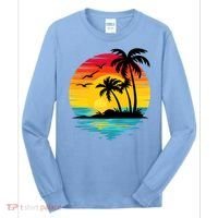 Coastal Tropical Sunset Beach Long Sleeve Shirt thumb 0