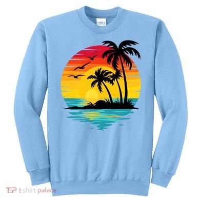 Coastal Tropical Sunset Beach Sweatshirt