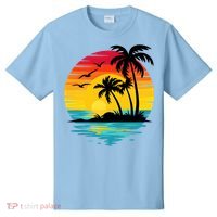 Coastal Tropical Sunset Beach T-Shirt thumb 0