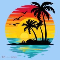Coastal Tropical Sunset Beach T-Shirt thumb 2