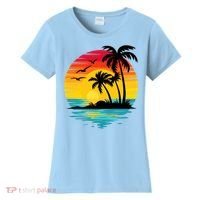 Coastal Tropical Sunset Beach Women's T-Shirt thumb 0