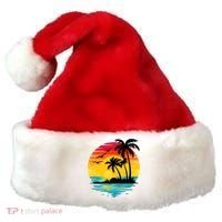 Coastal Tropical Sunset Beach Santa Hat thumb 0