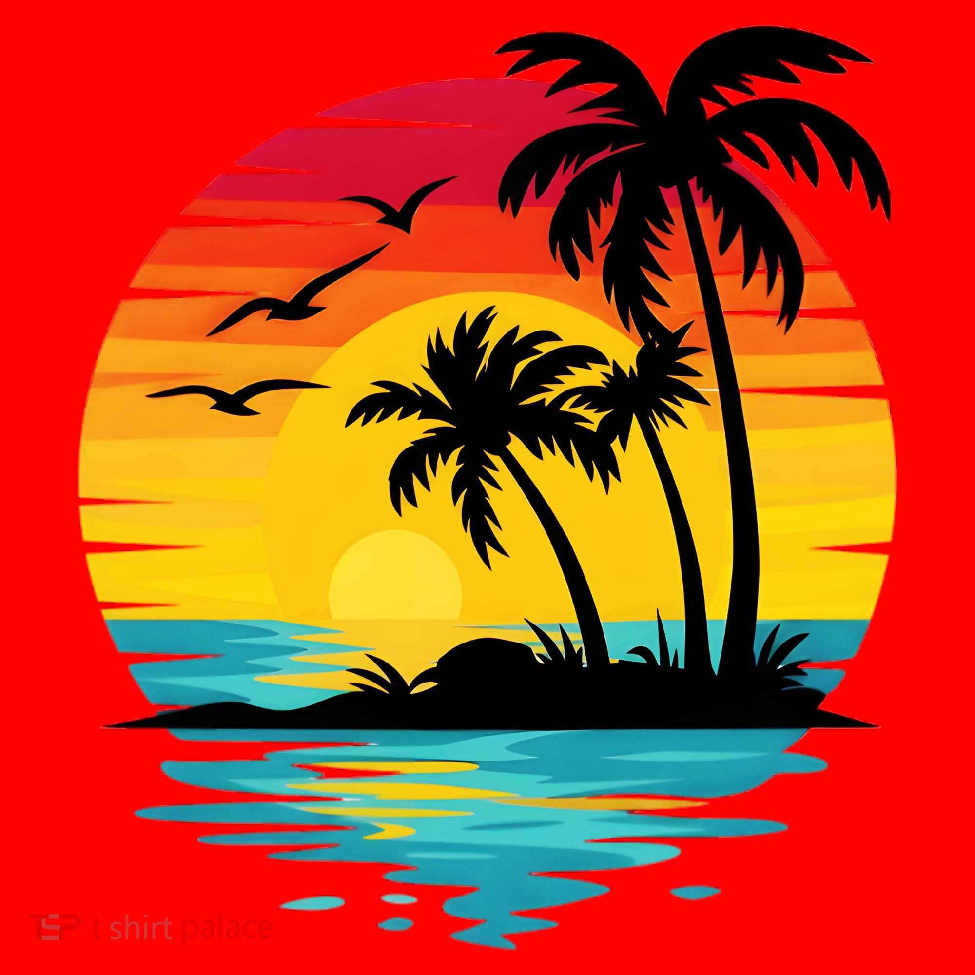 Coastal Tropical Sunset Beach Santa Hat