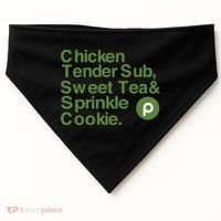 Chicken Tender Sub Sweet Tea Sprinkle Cookie USA-Made Doggie Bandana thumb 0
