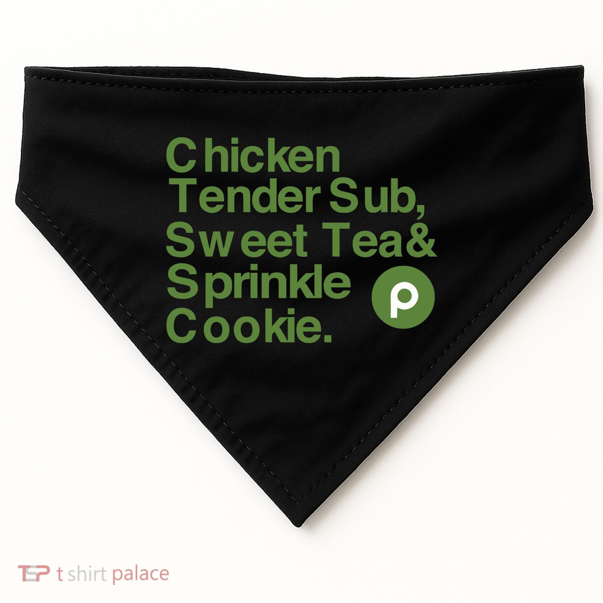 Chicken Tender Sub Sweet Tea Sprinkle Cookie USA-Made Doggie Bandana