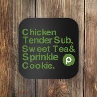 Chicken Tender Sub Sweet Tea Sprinkle Cookie Coaster thumb 0