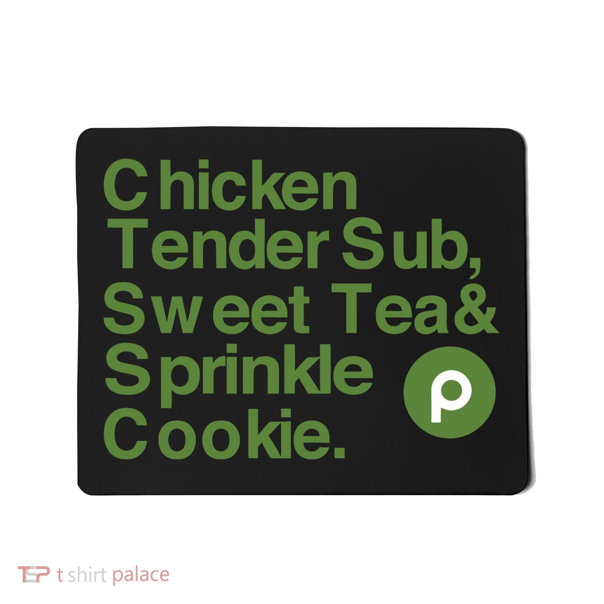 Chicken Tender Sub Sweet Tea Sprinkle Cookie Mousepad