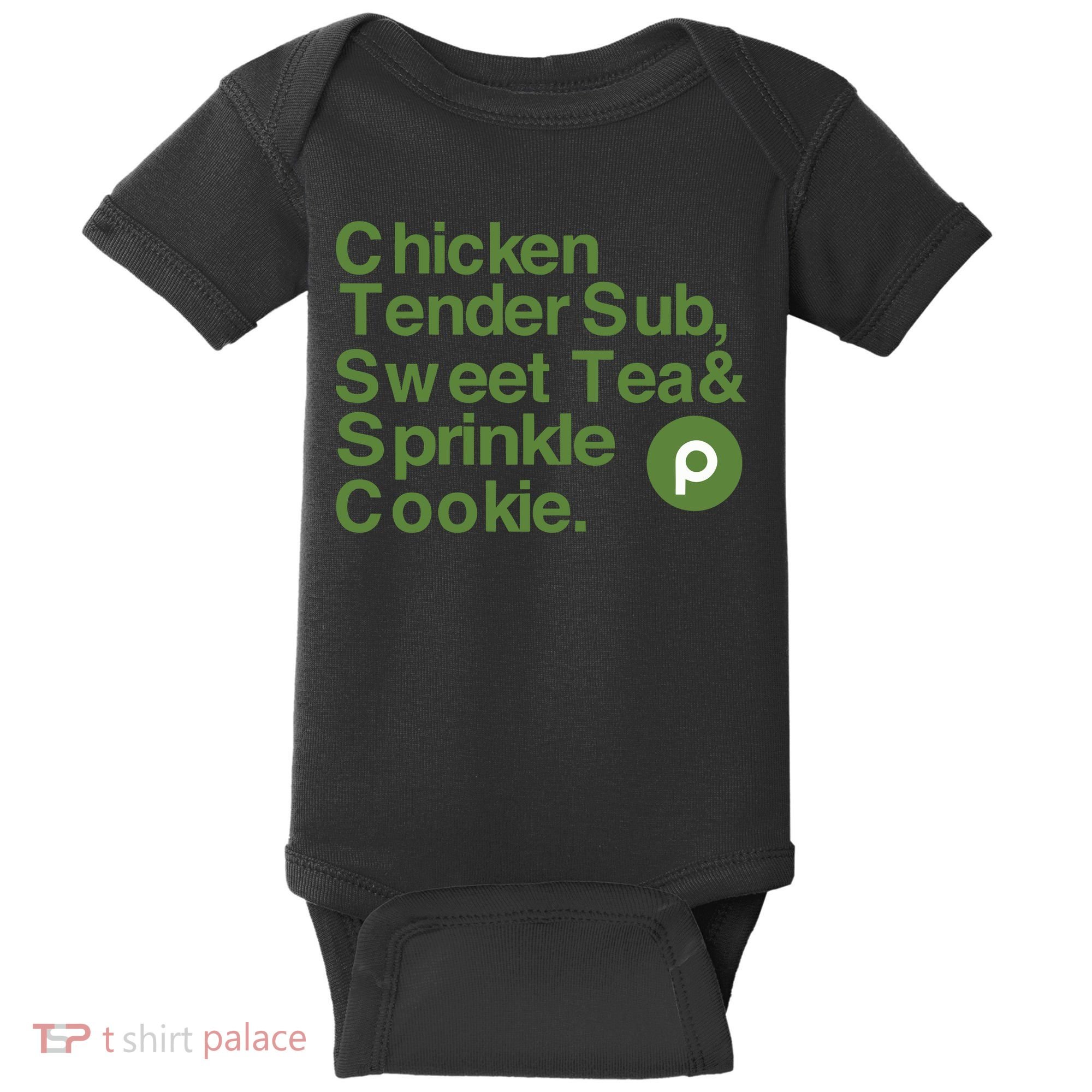 Chicken Tender Sub Sweet Tea Sprinkle Cookie Baby Bodysuit