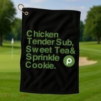 Chicken Tender Sub Sweet Tea Sprinkle Cookie Golf Towel thumb 1