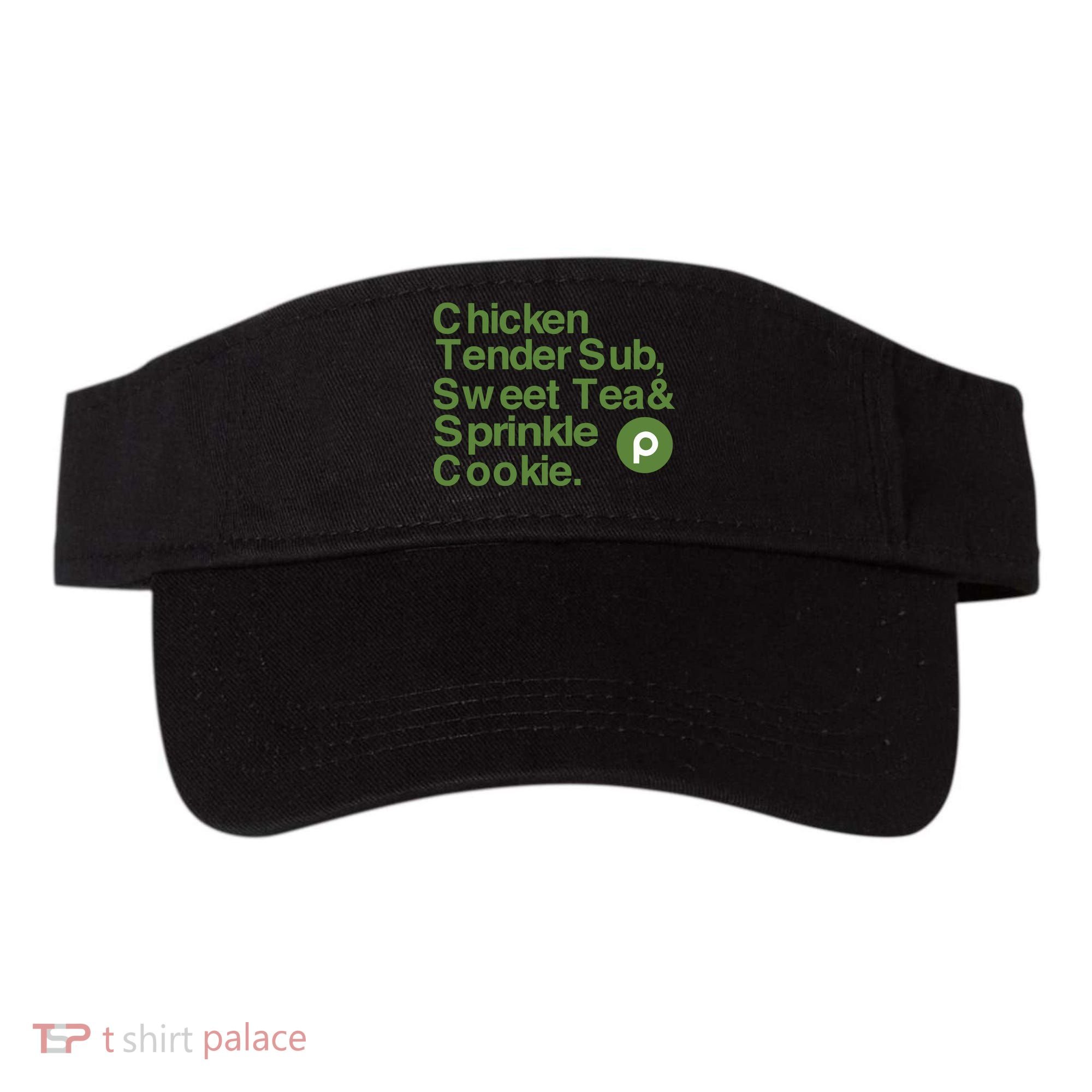 Chicken Tender Sub Sweet Tea Sprinkle Cookie Visor