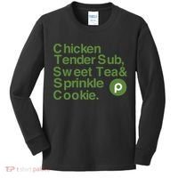 Chicken Tender Sub Sweet Tea Sprinkle Cookie Kids Long Sleeve Shirt thumb 0