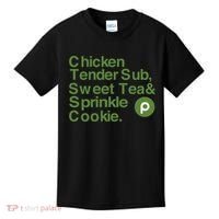 Chicken Tender Sub Sweet Tea Sprinkle Cookie Kids T-Shirt thumb 0