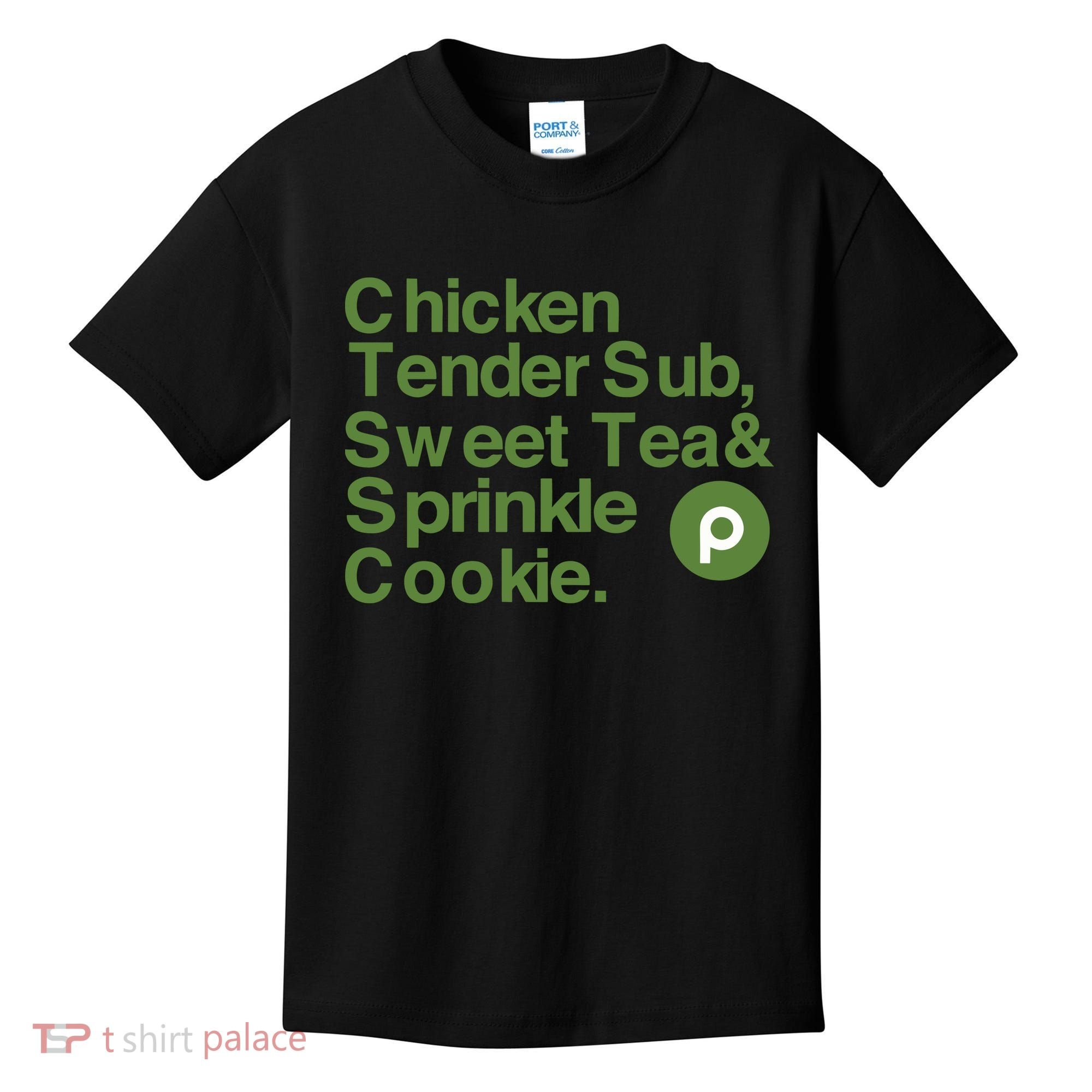 Chicken Tender Sub Sweet Tea Sprinkle Cookie Kids T-Shirt