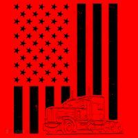 Cool Trucker Semi Truck Flames American Flag Santa Hat thumb 1