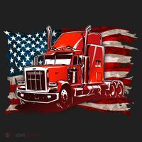 Cool Trucker Semi Truck Torn Distressed American Flag Hat thumb 2