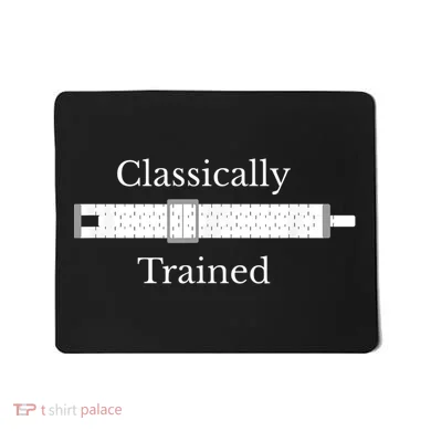 Classically Trained Slide Rule Mechanical Analog Calculator Mousepad