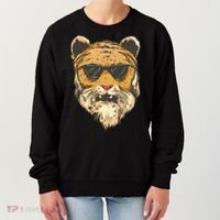 Cool Tiger Sunglasses Retro Women's Sweatshirt thumb 0
