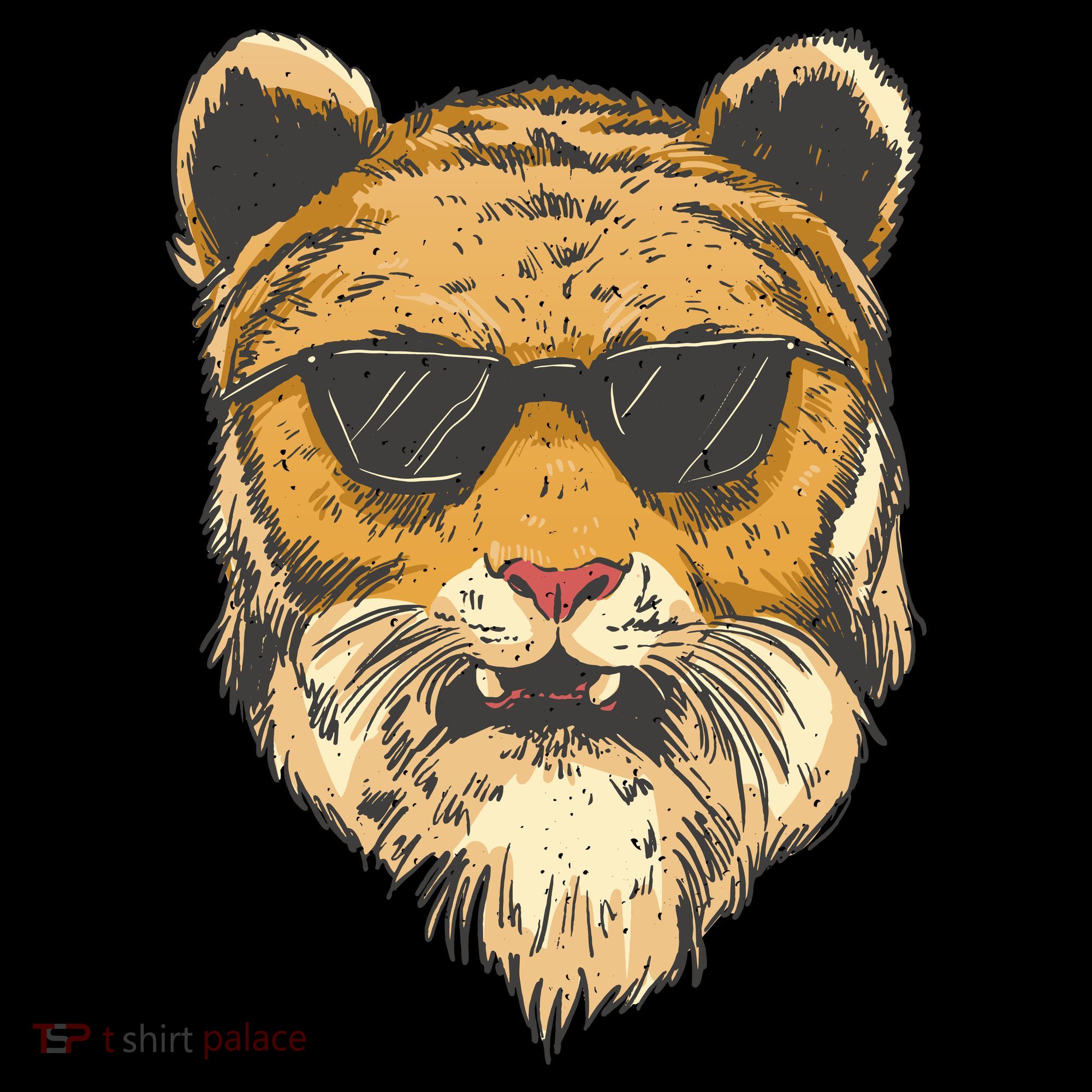 Cool Tiger Sunglasses Retro Backpack