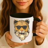 Cool Tiger Sunglasses Retro Coffee Mug thumb 3