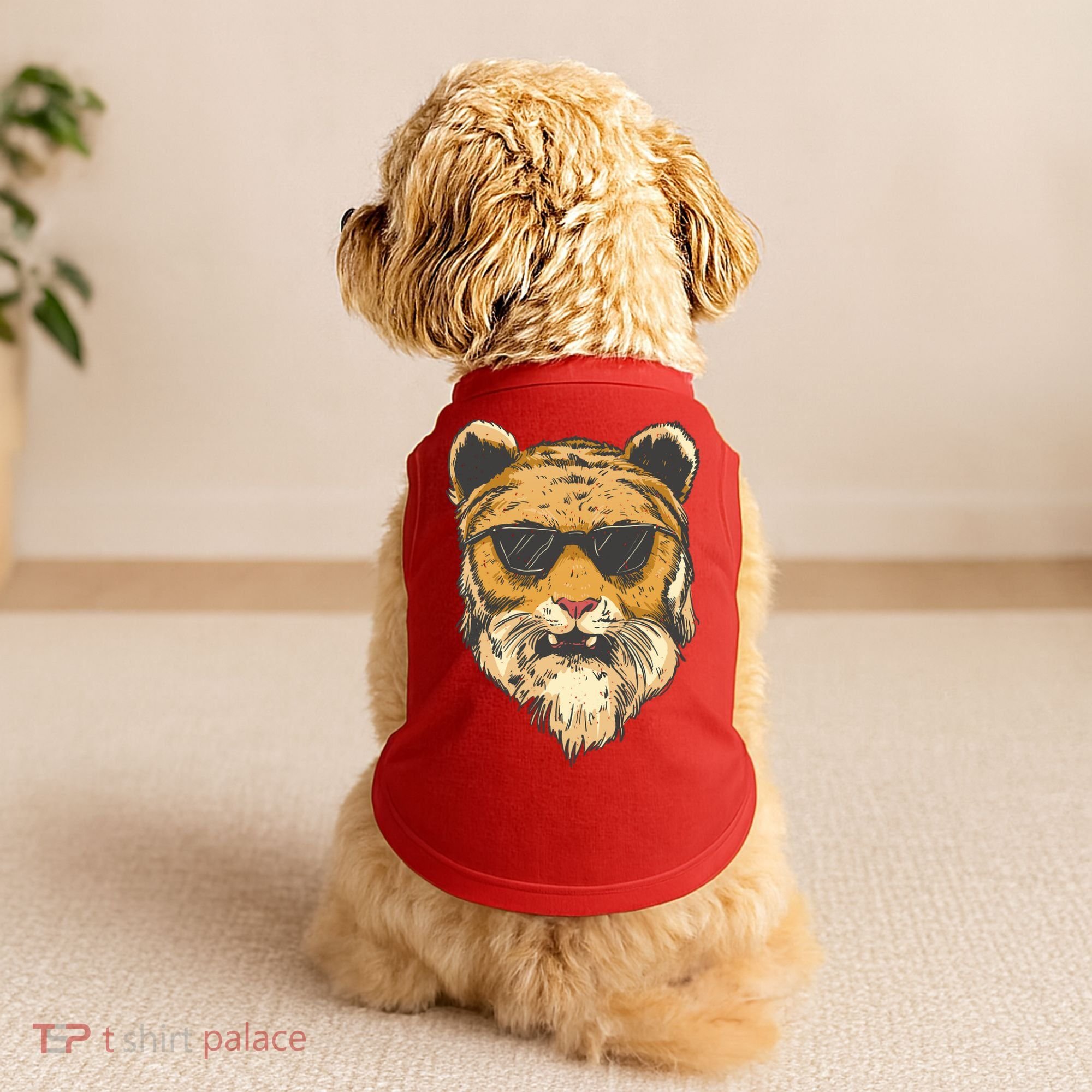 Cool Tiger Sunglasses Retro Doggie Tank
