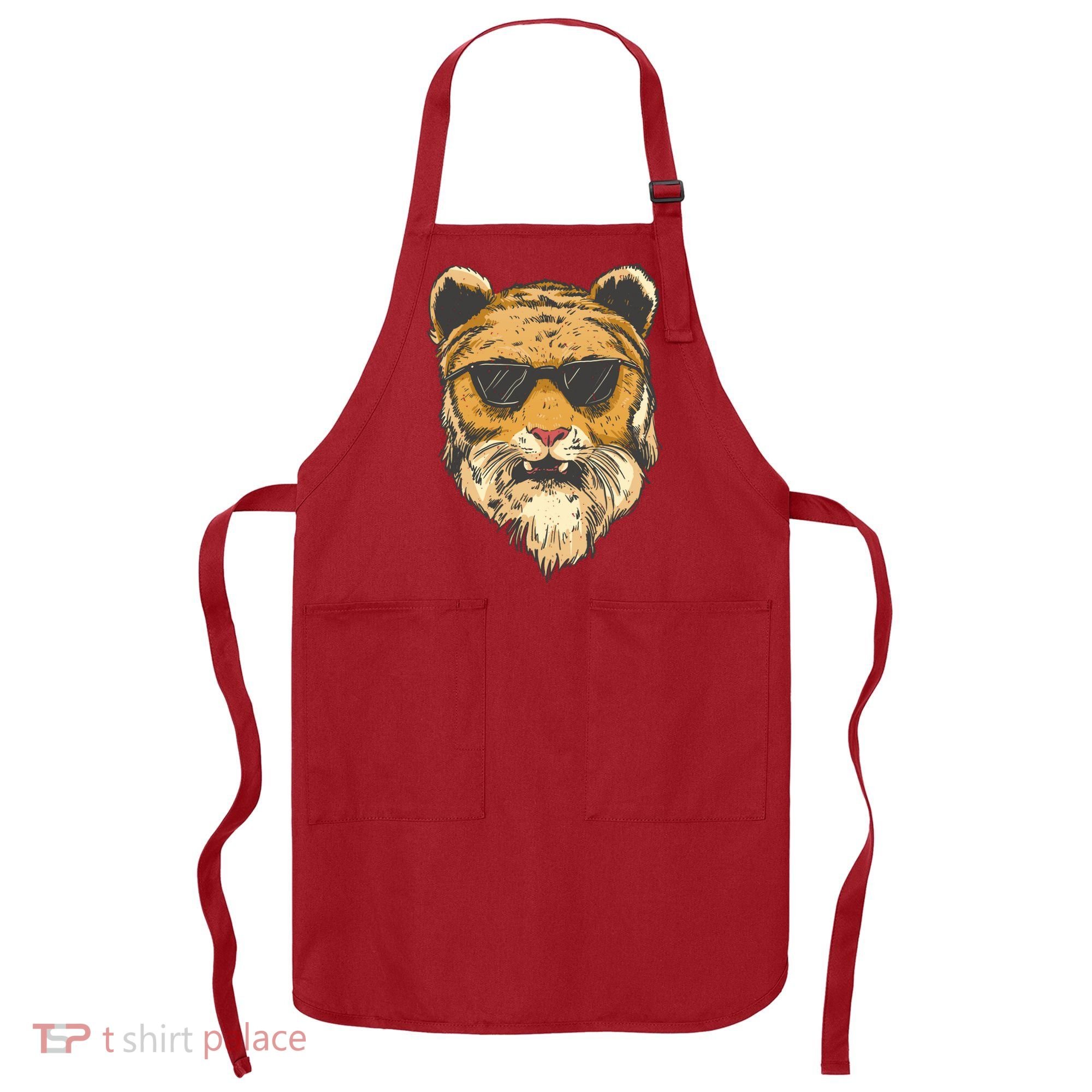 Cool Tiger Sunglasses Retro Apron