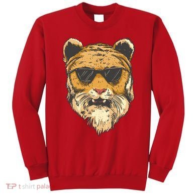 Cool Tiger Sunglasses Retro Sweatshirt