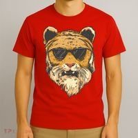Cool Tiger Sunglasses Retro T-Shirt thumb 3